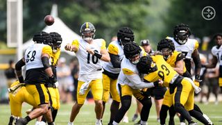 Steelers QB2 Mitch Trubisky Elated For Friday Night Lights, Fan Interactions (Steelers News). Photo by Abigail Dean / Pittsburgh Steelers